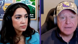 AOC and Tim Walz Slam Trump Rally Speaker’s Racist Puerto Rico Jokes: ‘I Want Everyone in Philadelphia to See That Clip’ | Video