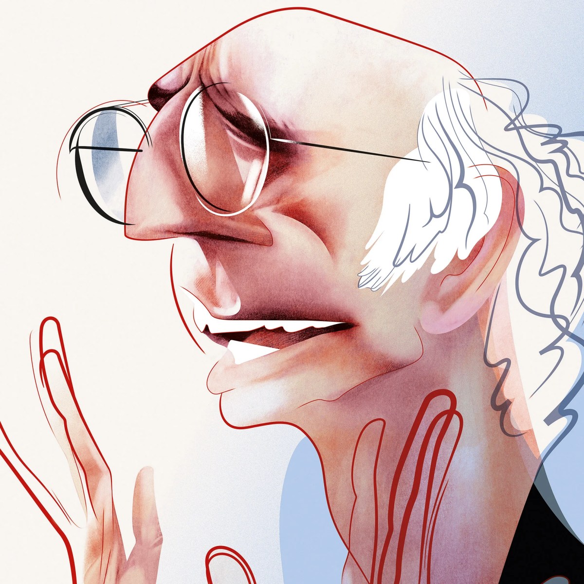 Larry David, Curb Your Enthusiasm, artwork by André Carrilho