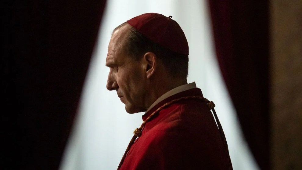 Ralph Fiennes stars as Cardinal Lawrence in "Conclave" (Credit: Focus Features)